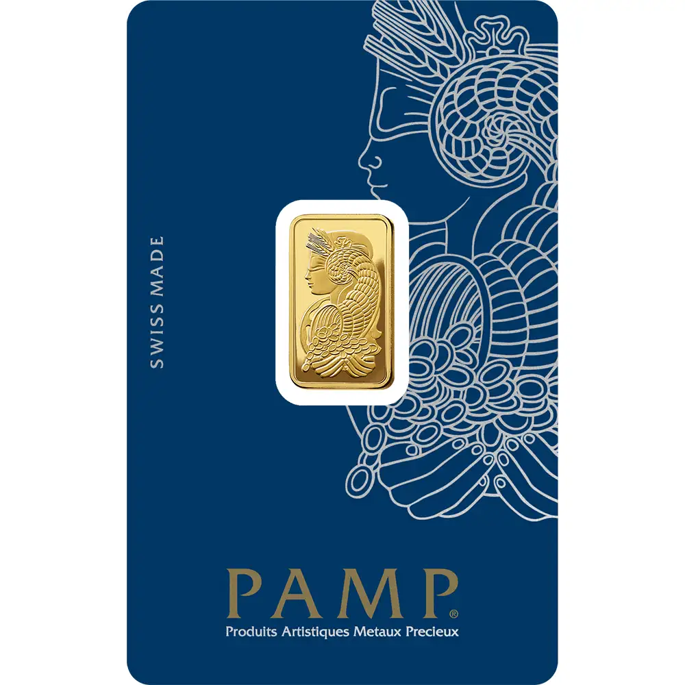 5g Gold PAMP Lady Fortuna Minted Bar 99.99%